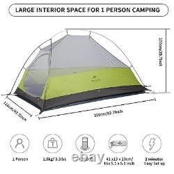 Cloud-Up 1 Person Tent Lightweight Backpacking Tent for One Man, Light green