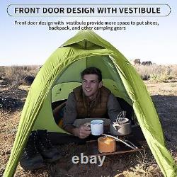 Cloud-Up 1 Person Tent Lightweight Backpacking Tent for One Man, Light green