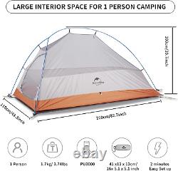 Cloud-Up 1 Person Tent Lightweight Backpacking Tent for One Man, Waterproof Ultr