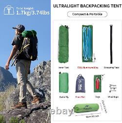 Cloud-Up 1 Person Tent Lightweight Backpacking Tent for One Man, Waterproof Ultr