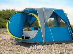 Coleman Cortes Octagon 8 Man Tent in Blue and Lime Camping Outdoors Playroom