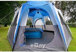 Coleman Octagon Cortes 6-8 Man Waterproof Tent for Camping/Festivals Blue