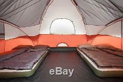Coleman Tent 8 Man Red Canyon Camping Rainfly Hiking Outdoor Sundome 10 Stakes