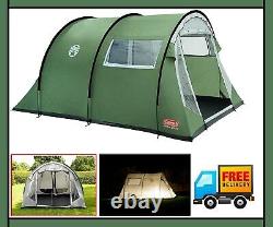 Coleman Tent Coastline 4 Deluxe, 4 Man Tent, 4 Person Tunnel Tent, Camping Tent