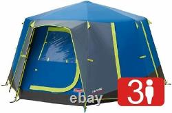 Coleman Tent Octago, 3 Man Tent Ideal for Camping in the Garden, Dome Tent