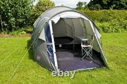 Compact 3 Man Tent, 3 Person Tunnel Tent, Camping Tent with Awning, Waterproof