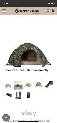 Complete Combat USMC Tent 2 Man Tent Shelter Khaki Tan Camping