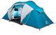 Decathlon Quechua Waterproof Family Camping Tent, 2 Rooms, Blue, 4 4006569