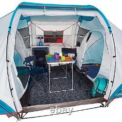 Decathlon Quechua Waterproof Family Camping Tent, 2 Rooms, Blue, 4 4006569