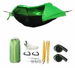 Double 2 Person Man Camping Hammock Tent with Mosquito Net & Rainfly 3 in 1 Kit