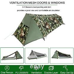 ERTOP 1 Person Bivy Tent Ultralight Backpacking Tent for 1 Man Double Layer