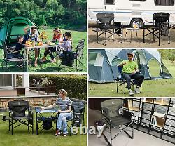 EVER ADVANCED Lightweight Folding Directors Chairs Outdoor, Aluminum Camping Cha