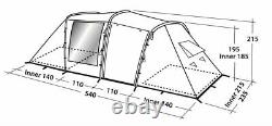 Easy Camp Huntsville Twin Tunnel Tent 4 Person, 3 Rooms, Light/ 5709388060211