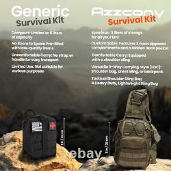 Emergency 250 Survival Kit Backpack First Aid & Tourniquet Go Bugout Bag