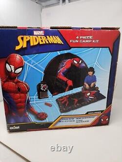 Exxel Outdoors WM2000 Camp Kit 4 Piece Spider-Man tent bag flashlight