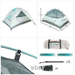 FE Active 2 Person Camping Tent Four Season 1 to 2 Man Tent 210T Rip-Stop, 300