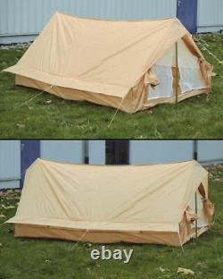 French Two Man Tent Khaki Used Outdoor Camping Duo Tent Biwak Tent