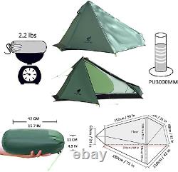 GEERTOP 1 Man Tent for Backpacking Ultralight 3 Season Single Person Tent for Ca
