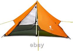 GEERTOP Lightweight Backpacking Tent for 1 Person Trekker Pole 1 Man Tent for Ca