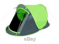 (GREEN) Hillington NEW 2 MAN PERSON POP UP TENT HIKING CAMPING FESTIVAL