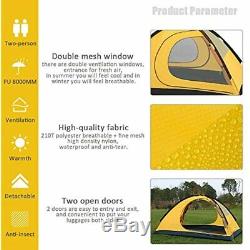 Geertop Ultralight 2 Man Tents For Camping Waterproof Double Layer 4 Season Up