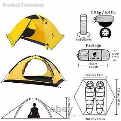 Geertop Ultralight 2 Man Tents for Camping Waterproof Double Layer 4 Season B