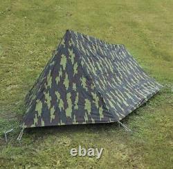 Genuine Belgian Army 2 Man Tent Waterproof Jigsaw Camo M56 Camping Bushcraft UK