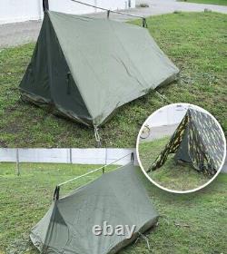 Genuine Belgian Army 2 Man Tent Waterproof Jigsaw Camo M56 Camping Bushcraft UK