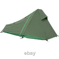 Green 1 Man One Person Solo Tent Single Backpacking Bicycle Trekking Camping