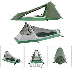 Green 1 Man One Person Solo Tent Single Backpacking Bicycle Trekking Camping