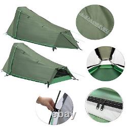 Green 1 Man One Person Solo Tent Single Backpacking Bicycle Trekking Camping