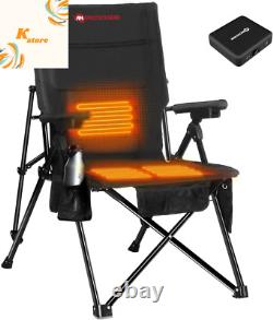 Heated Camping Chair with 12V 16000Mah Battery Pack, Heated Portable Chair, Perf
