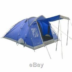 Highlander Elm 4 Person Family Tent Two Bedrooms Camping Outdoor Hiking