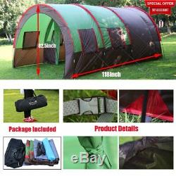 Hiking Traveling Camping Tunnel Tent 6-10Person Man Large Family Group+Carry BP