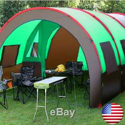 Hiking Traveling Camping Tunnel Tent 6-10Person Man Large Family Group+Carry HM
