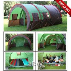 Hiking Traveling Camping Tunnel Tent 6-10Person Man Large Family Group+Carry RD