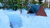 Hot Tent Camping In Deep Snow Wood Stove Fajitas
