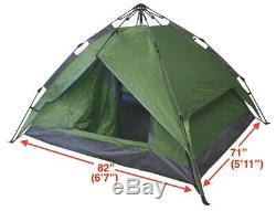 Instant Automatic Pop Up Backpacking Camping Hiking 4 Man Tent