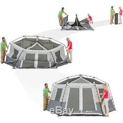 Instant Cabin Tent Ez Set Pop Up Hexagon 8 Man Person Outdoor Camping Shelter