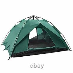 Instant Pop Up Tents for Camping, Double-Layer Waterproof One Tent Two green