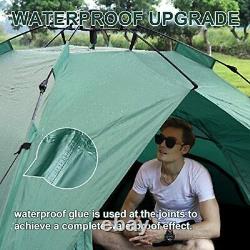 Instant Pop Up Tents for Camping, Double-Layer Waterproof One Tent Two green
