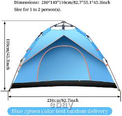 Instant Pop up Tents Quick, Fast Setup 3-4 Person Adults Tent, 1 2 Man 3 4 Season