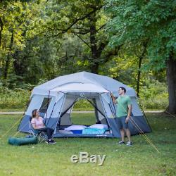 Large 10 Man Person Instant Cabin Tent Ez Set Pop Up Hexagon Camping Shelter