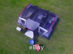 Large 16 Person Man Cabin Tent 3 Room Camping Family Sleeping Shelter Unit