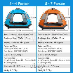 Large 3-7 Man Person Automatic Tent Festival Camping Fishing with Rain Cover