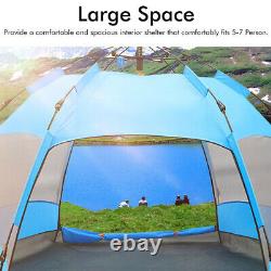 Large 5-7 Man Person Automatic Tent Festival Camping Fishing + Rain i