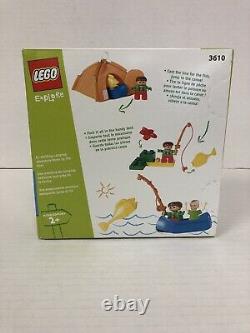 Lego Duplo 3610 Explore CAMPSITE Fishing Man Tent Boat Made in Switzerland