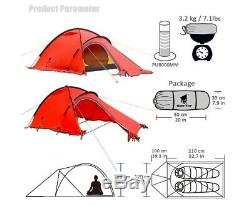 Light 2 Man Two Person Camping Tent Waterproof Dome Hoop Survival Mountaineering