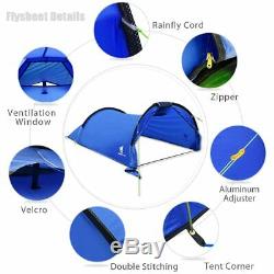 Light 2 Man Two Person Camping Tent Waterproof Tunnel Hoop Survival Shelter Bush