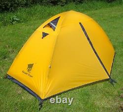 Lightweight 1 Man Tent Backpacking Tent Camping 3 Season YELLOW 1.85kg